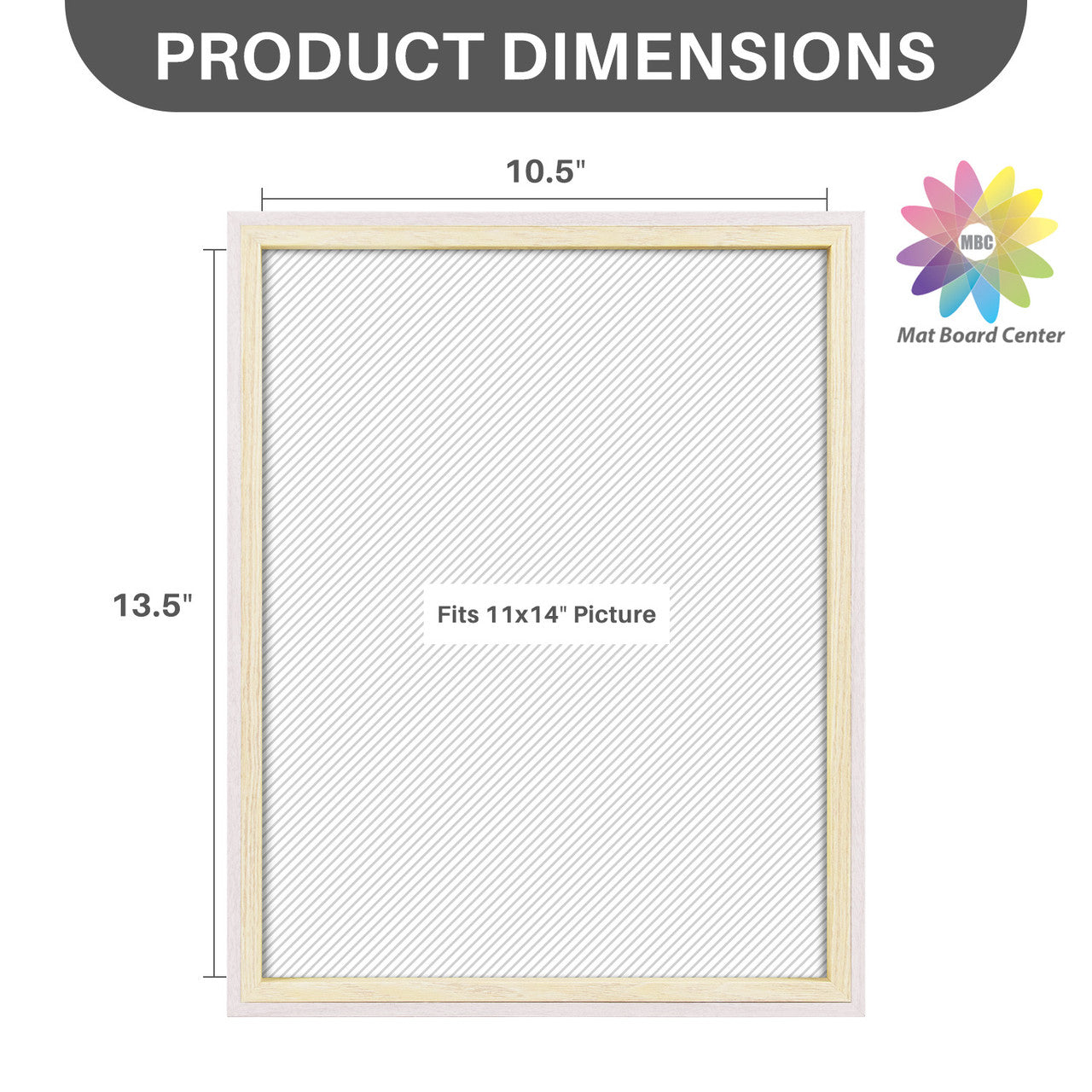 Pack of 12, 11x14 White/Natural Picture Frame with Real Glass