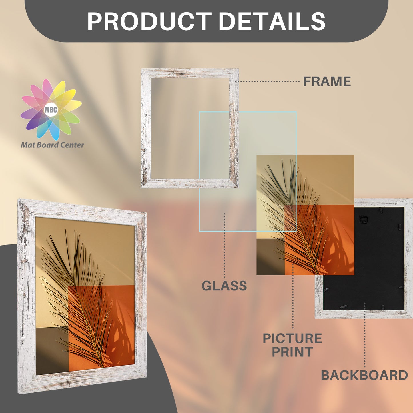 Pack of 10, 11X14 Picture Frames with Real Glass