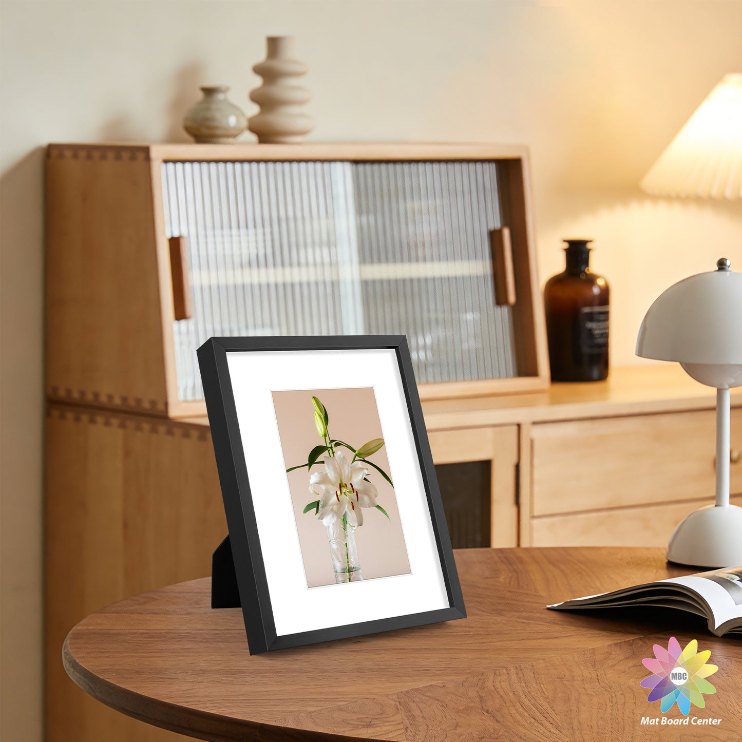 Clearance 6x8 Aluminum Picture Frame Displays 4x6 Photos with White Mat and Real Glass (12 Pcs Per Box)