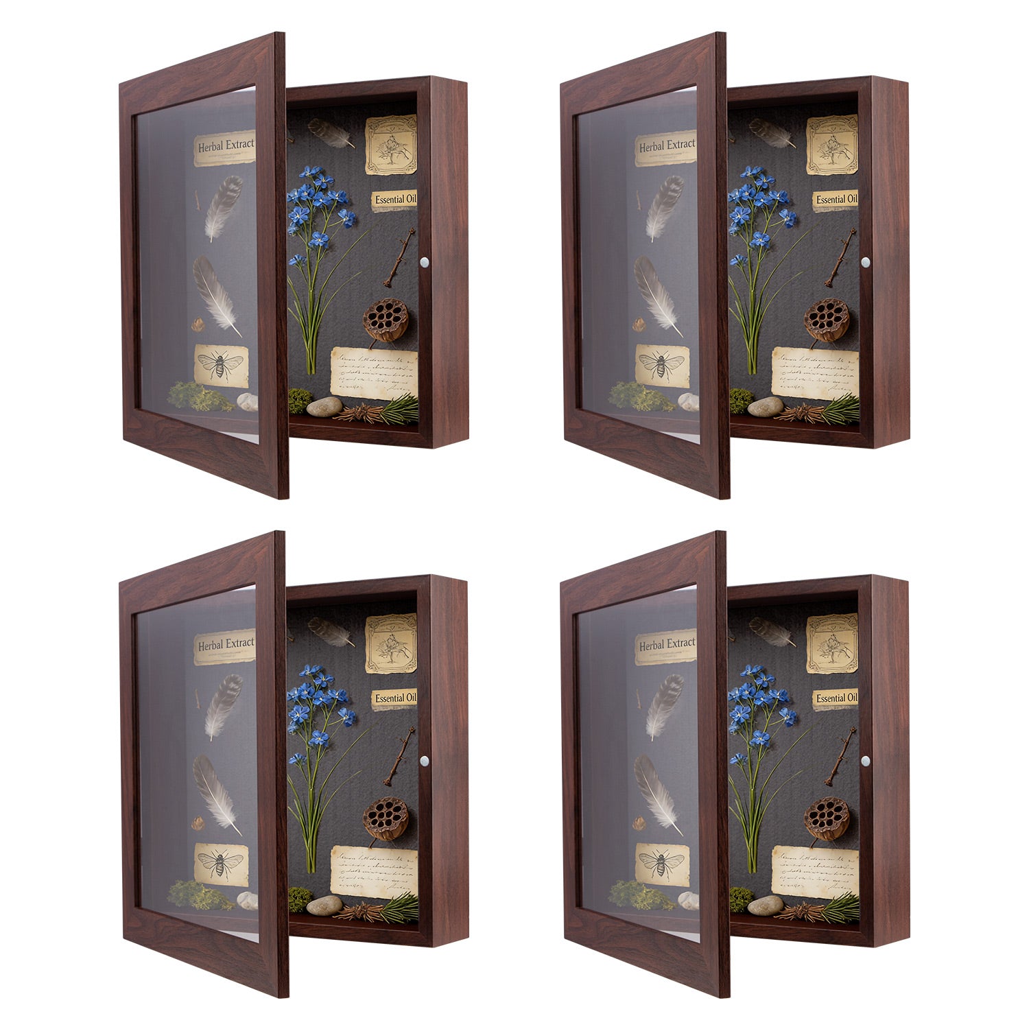 Clearance 11x11 Shadow Box Picture Frame (4 Pcs Per Box) Brown
