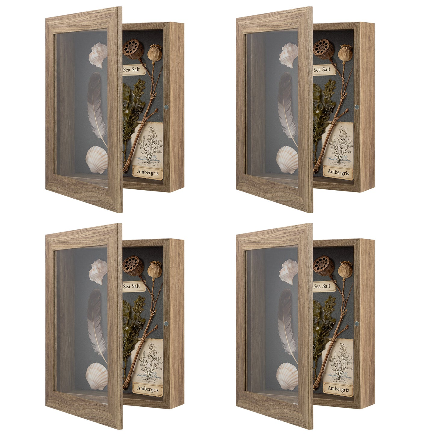 Clearance 8.5x11 Shadow Box Picture Frame (4 Pcs Per Box) Light Brown