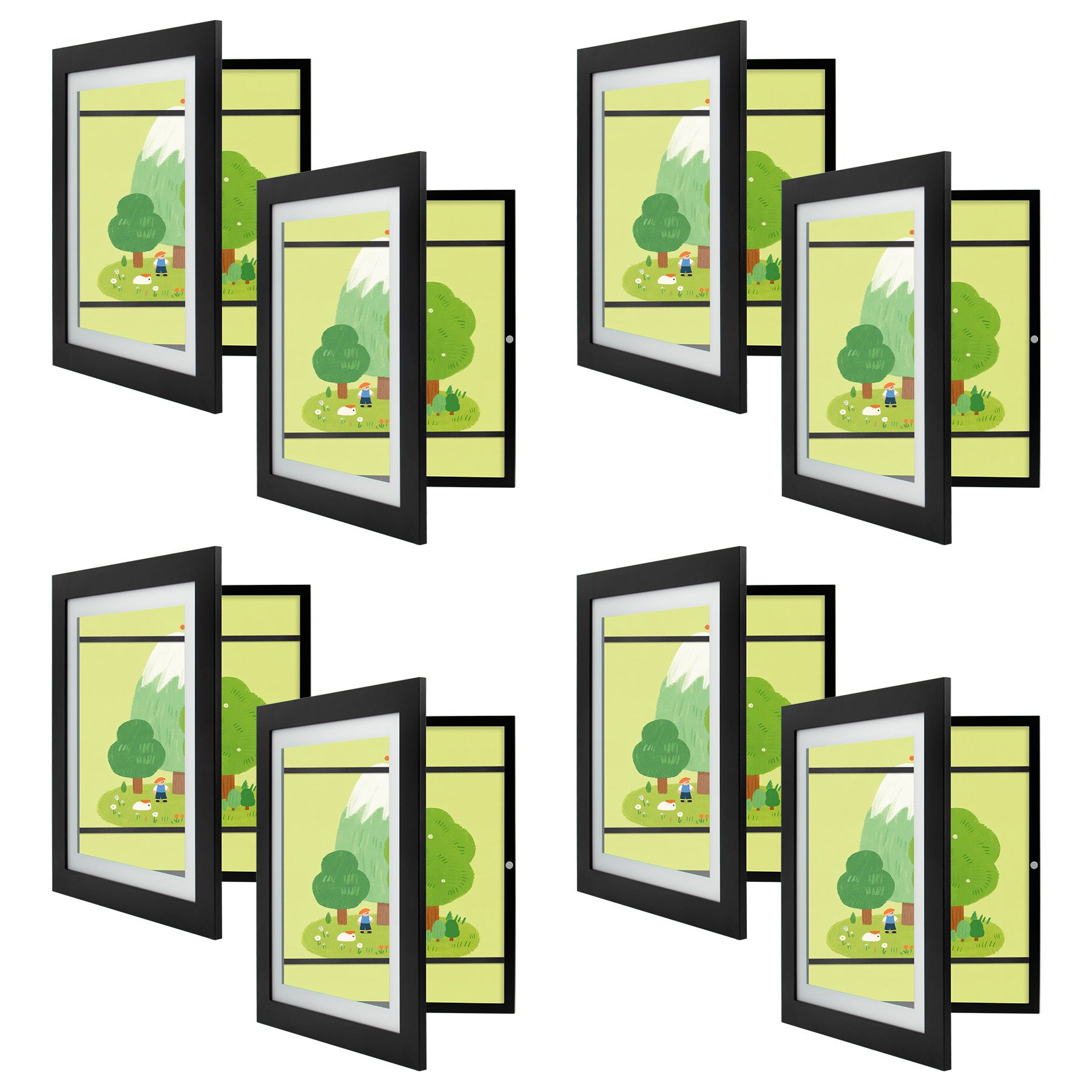 10x12.5 Kids Art Frames (8 Pcs Per Box) Black