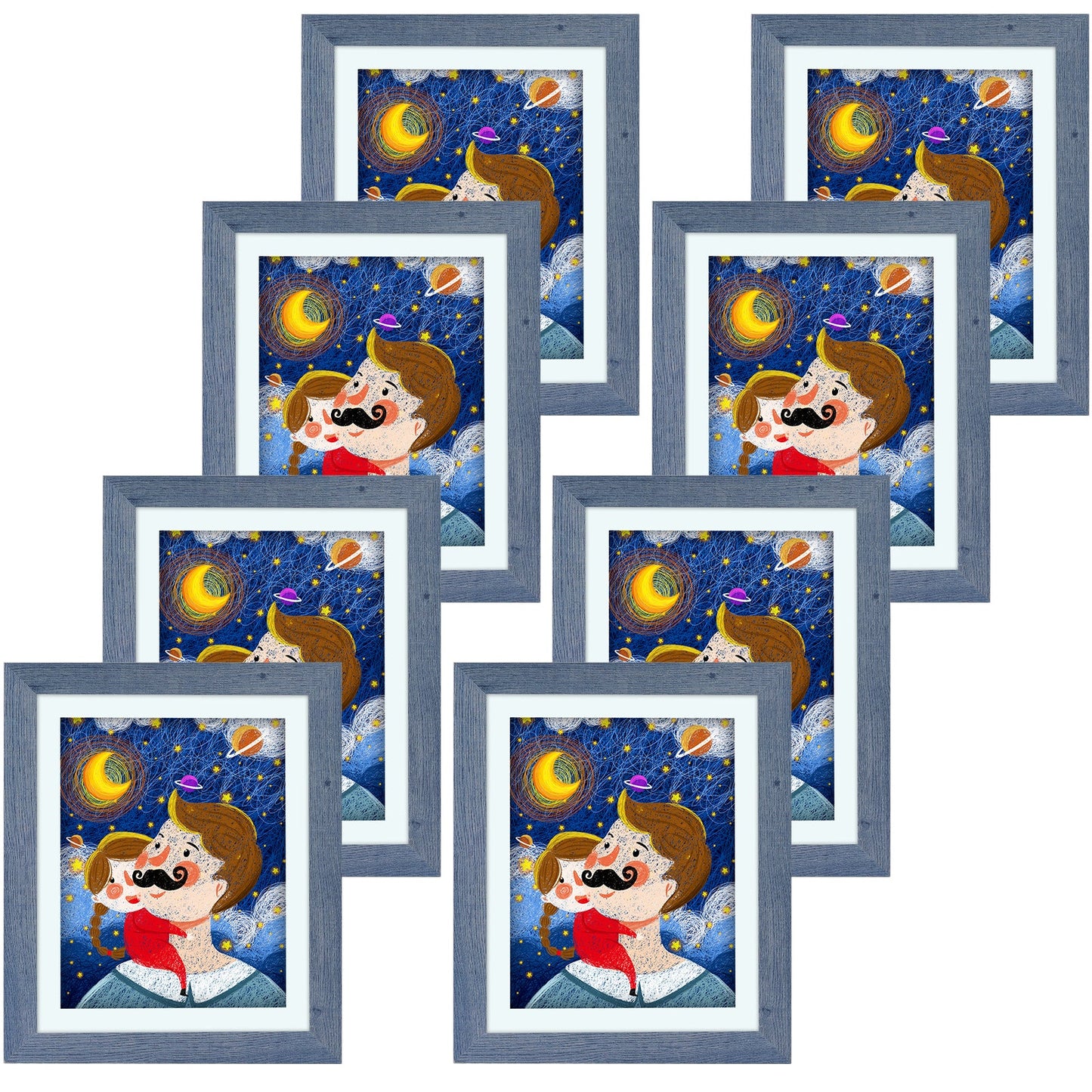 10x12.5 Kids Art Frames (8 Pcs Per Box) Blue