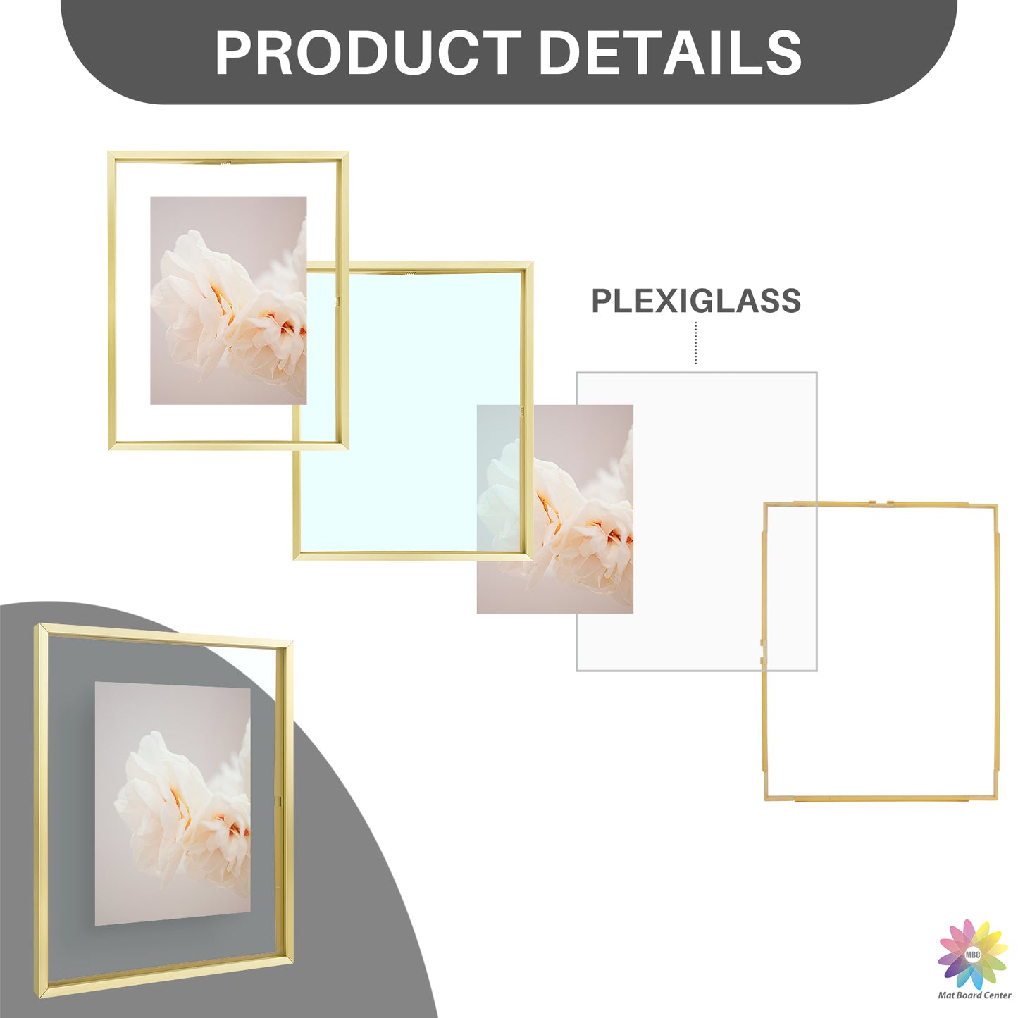 11x14 Floating Frame For Any Size Photo up to 11 by 14 (6 Pcs Per Box)