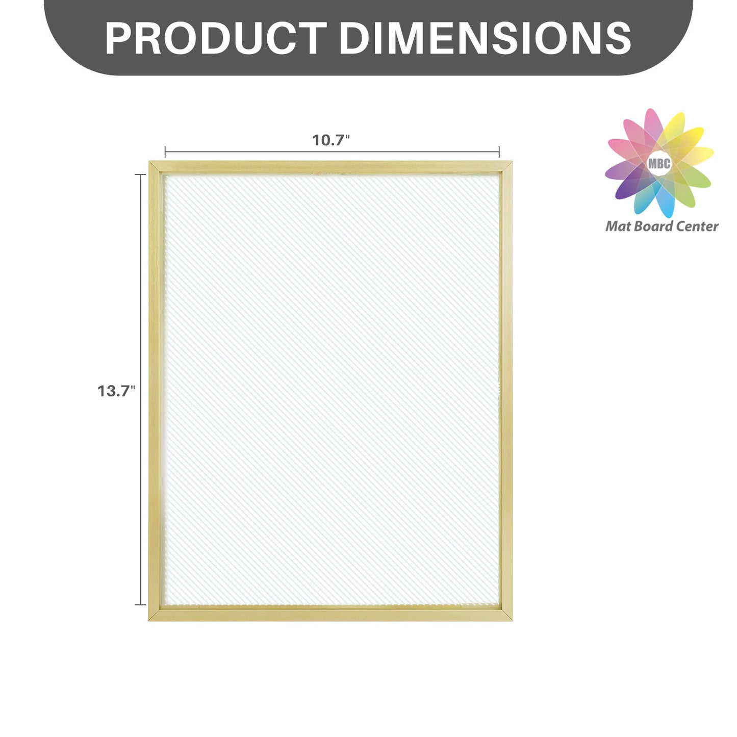 Pack of 6, 11x14 Gold Aluminum Frames Floating Frame for photo size up to 11 by 14