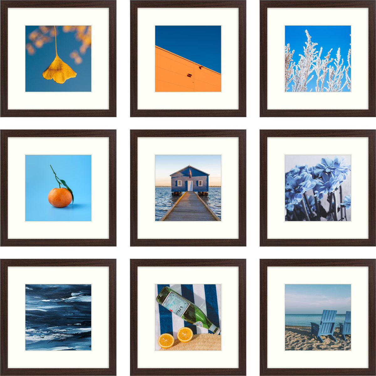 12x12 Picture Frame with White Mat for 8x8 Photo (9 Pcs Per Box)