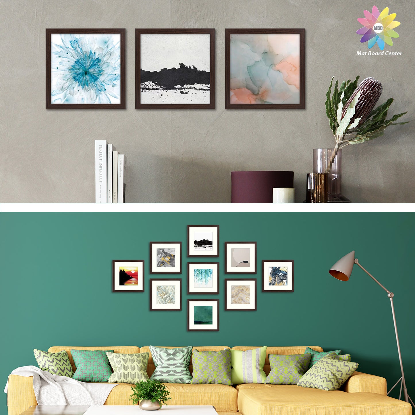 12x12 Picture Frame with White Mat for 8x8 Photo (9 Pcs Per Box)