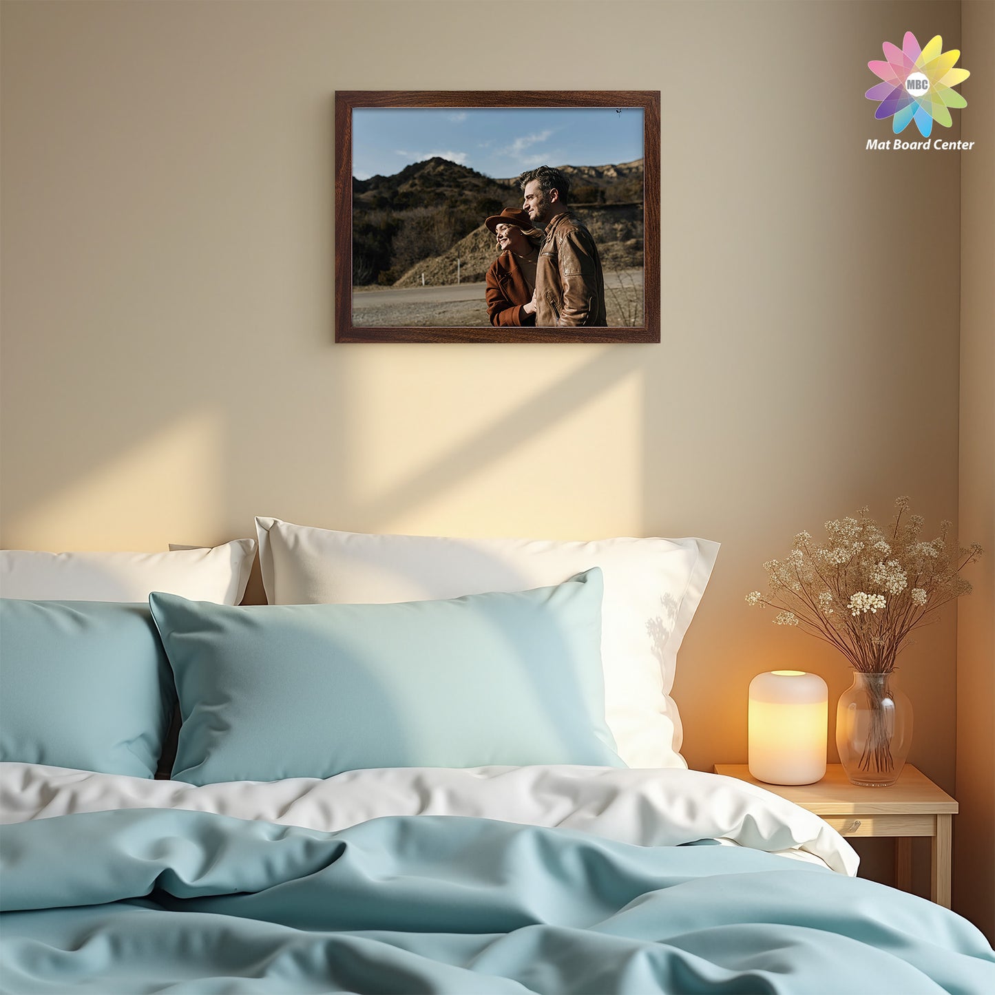 12x16 Picture Frame for 8.5x11 Photo with White Mat and Plexiglass (8 Pcs Per Box)
