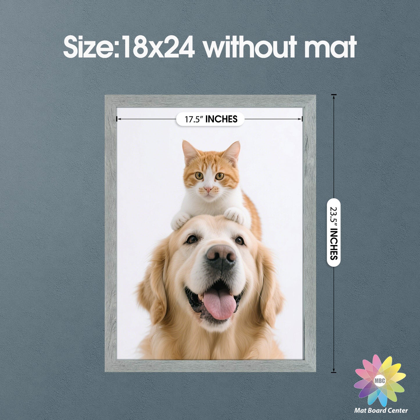 Clearance 18x24 MDF Picture Frame with Plexiglass Grey (6 Pcs Per Box)