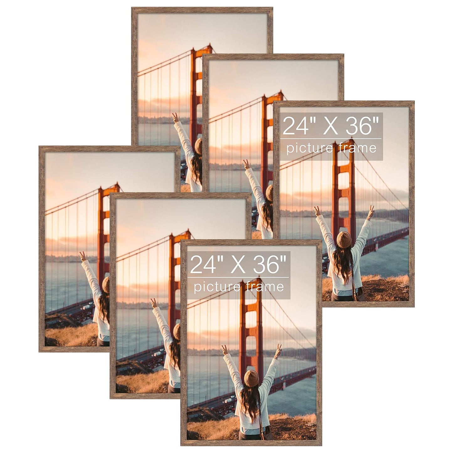 BOGO 24x36 Picture Frame Brown (6 Pcs Per Box)