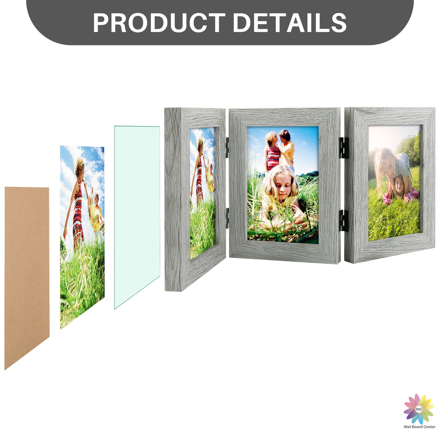 Three Picture Frame 5x7 Triple Frame (8 Pcs per Box)