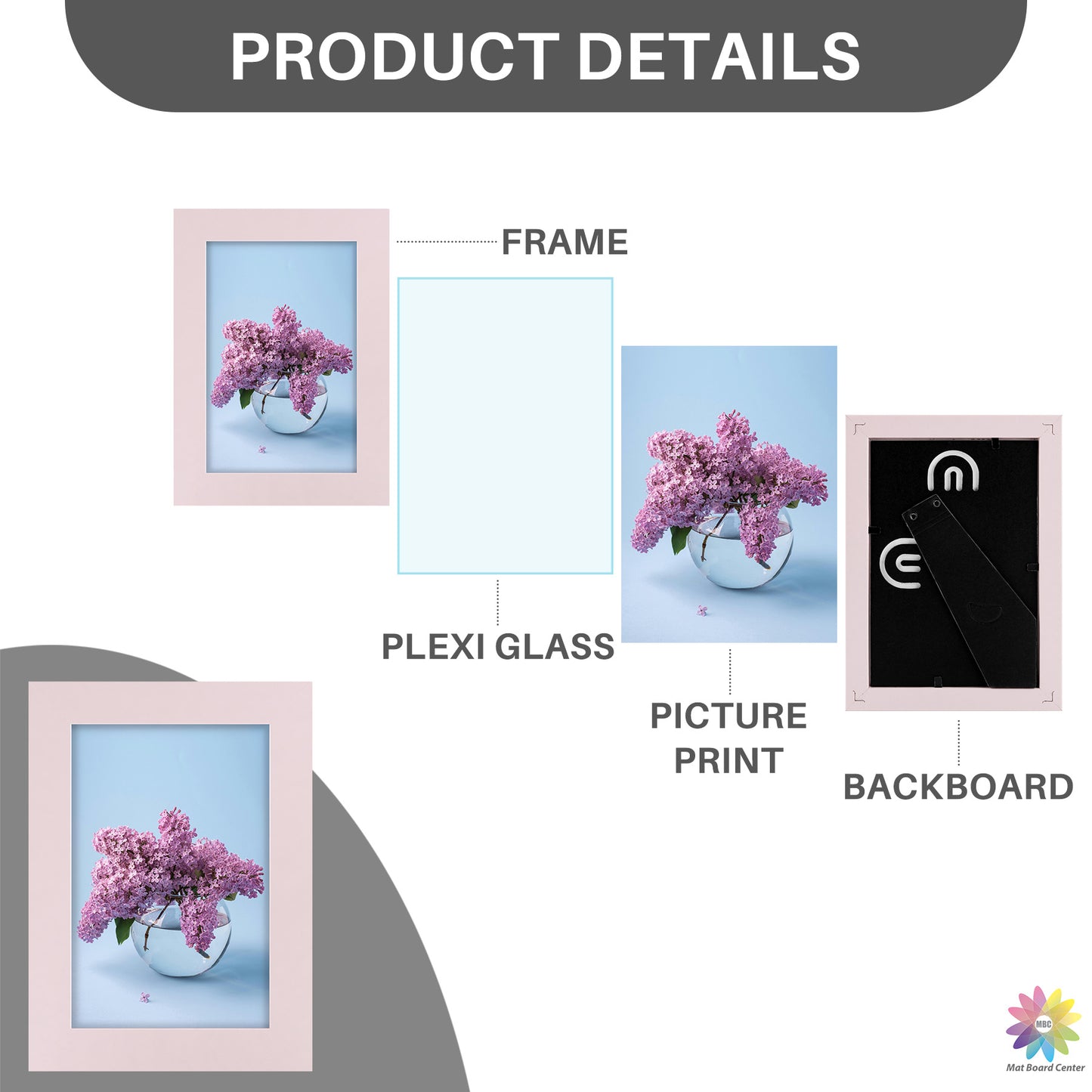 4x6 Picture Frames Pink (40 Pcs Per Box)