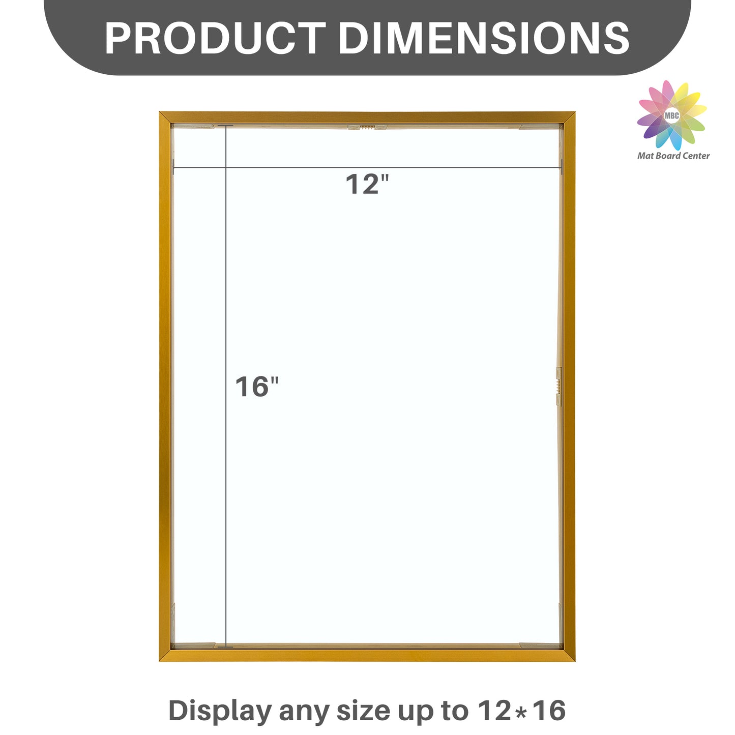 12x16 Floating Frame Displays Any Size Photo up to 12 by 16 (6 Pcs Per Box)