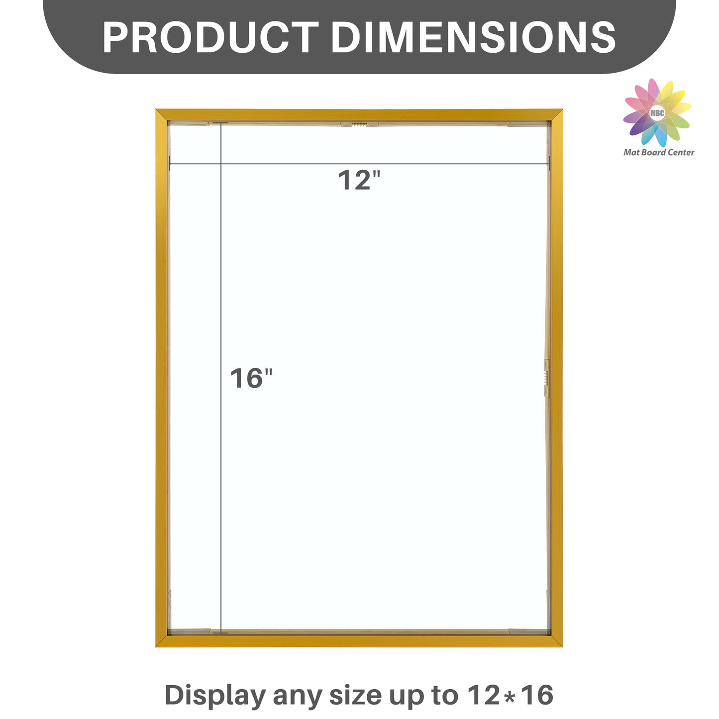 12x16 Floating Frame Displays Any Size Photo up to 12 by 16 (6 Pcs Per Box)