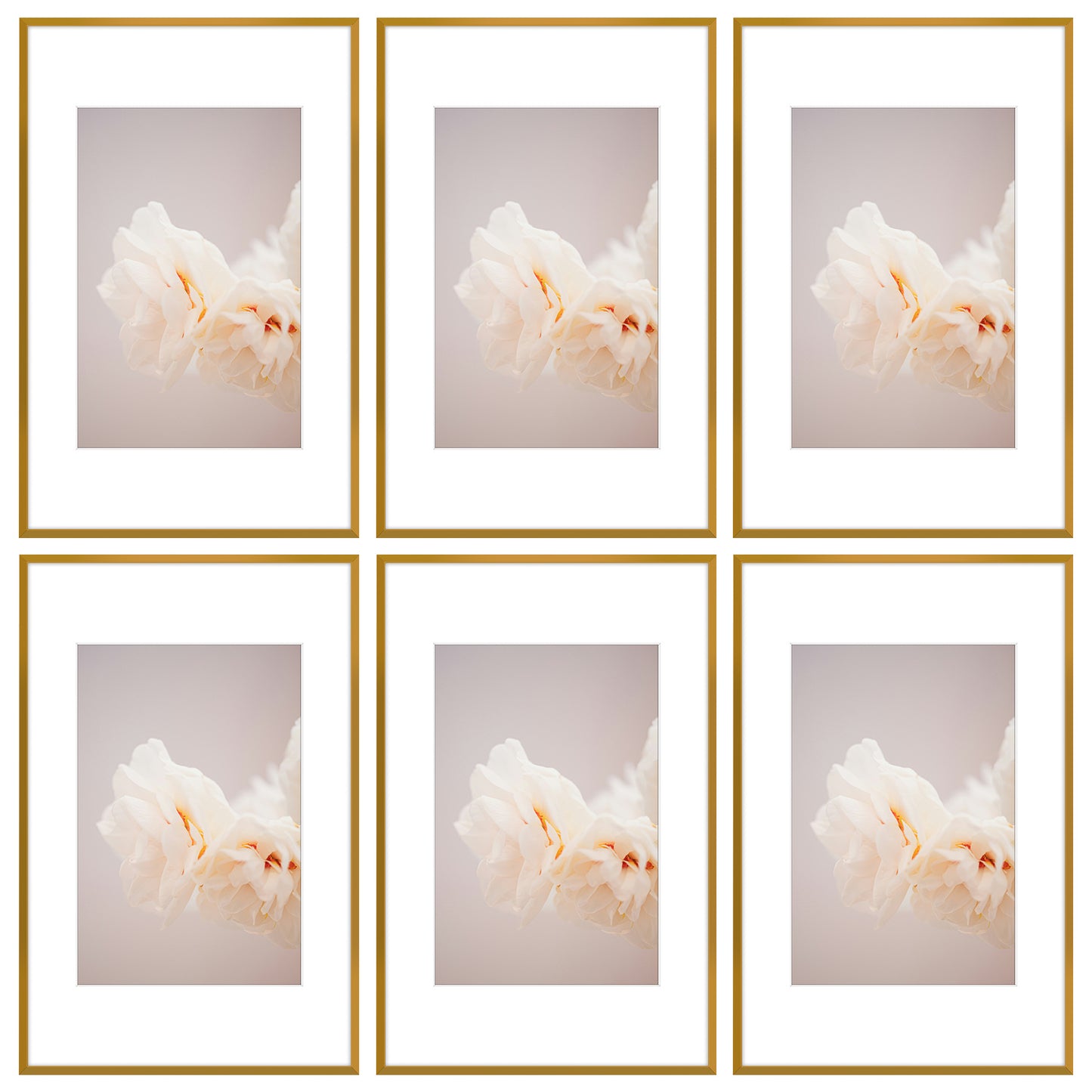 11x17 Aluminum Picture Frame with White Mat for 8x12 Photo (6 Pcs Per Box) Bronze