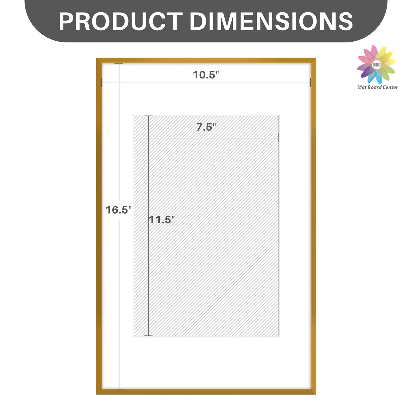 11x17 Aluminum Picture Frame with White Mat for 8x12 Photo (6 Pcs Per Box)