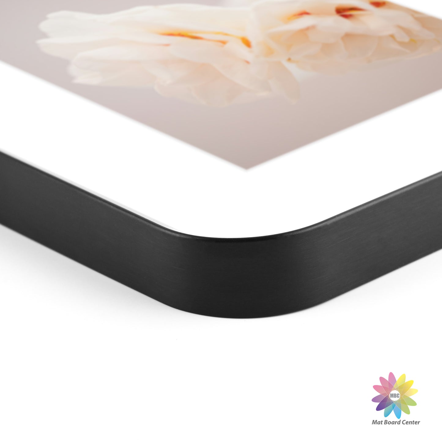 12x16 Round Corner Aluminum Picture Frame with White Mat for 8.5x11 Picture(6 Pcs Per Box)