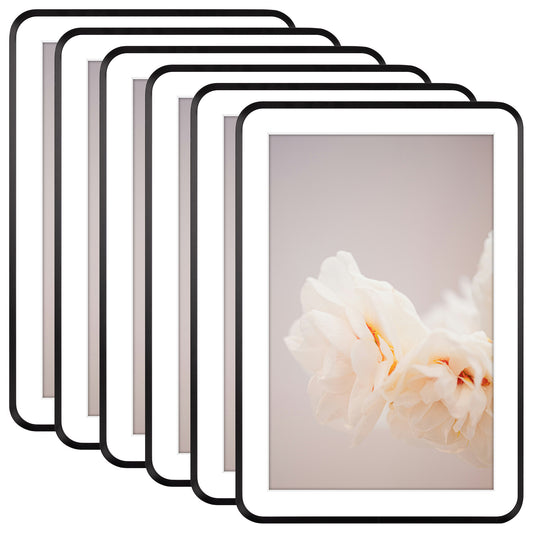 13x19 Round Corner Aluminum Picture Frame with White Mat for 11x17 Picture(6 Pcs Per Box)