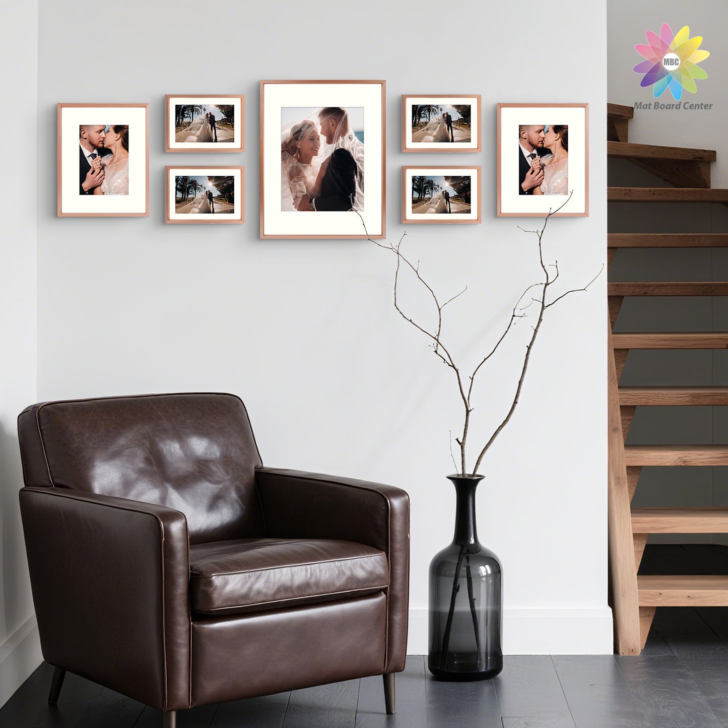 Clearance Gallery Wall frames - Display Four 11x14, Eight 8x10, and Sixteen 5x7 inch Photos (28 Pcs Per Box)