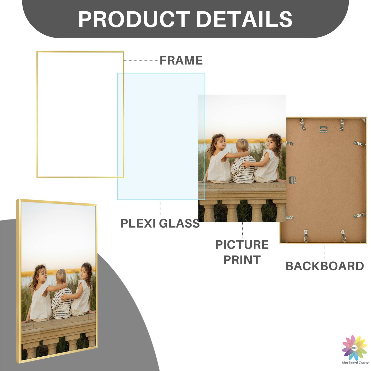 13x19 Poster Frame with Plexiglass (6 Pcs Per Box)