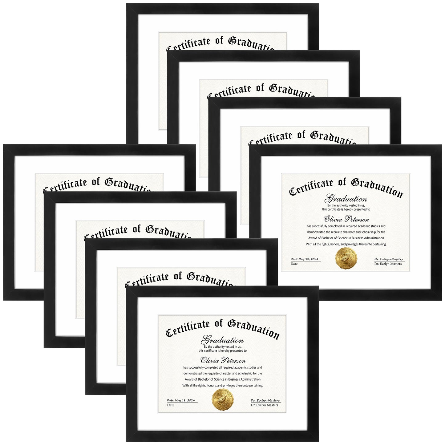 11x14 Picture Frame for 8.5x11 Photo/Certificate (8 Pcs Per Box)