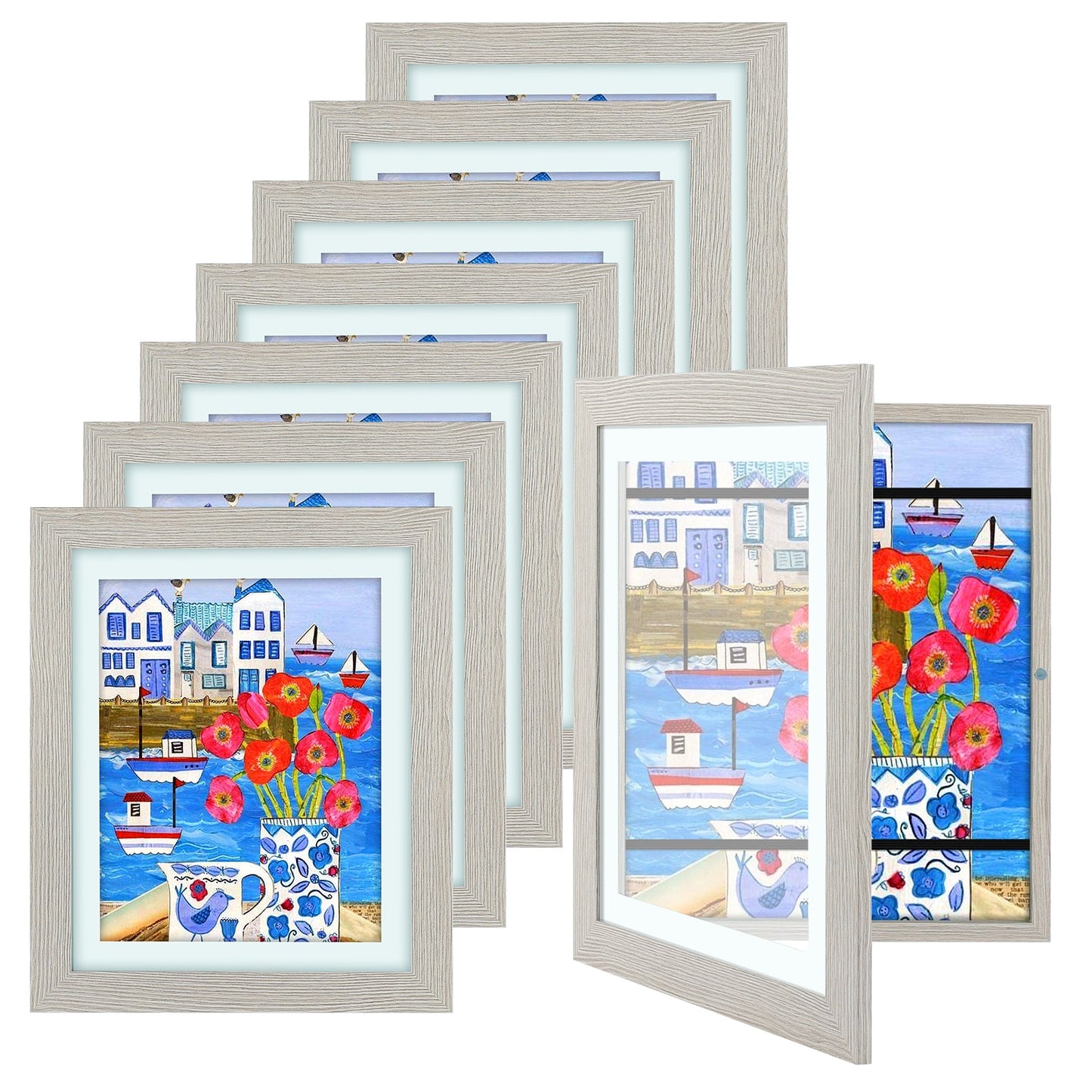 10x12.5 Kids Art Frames (8 Pcs Per Box) Grey