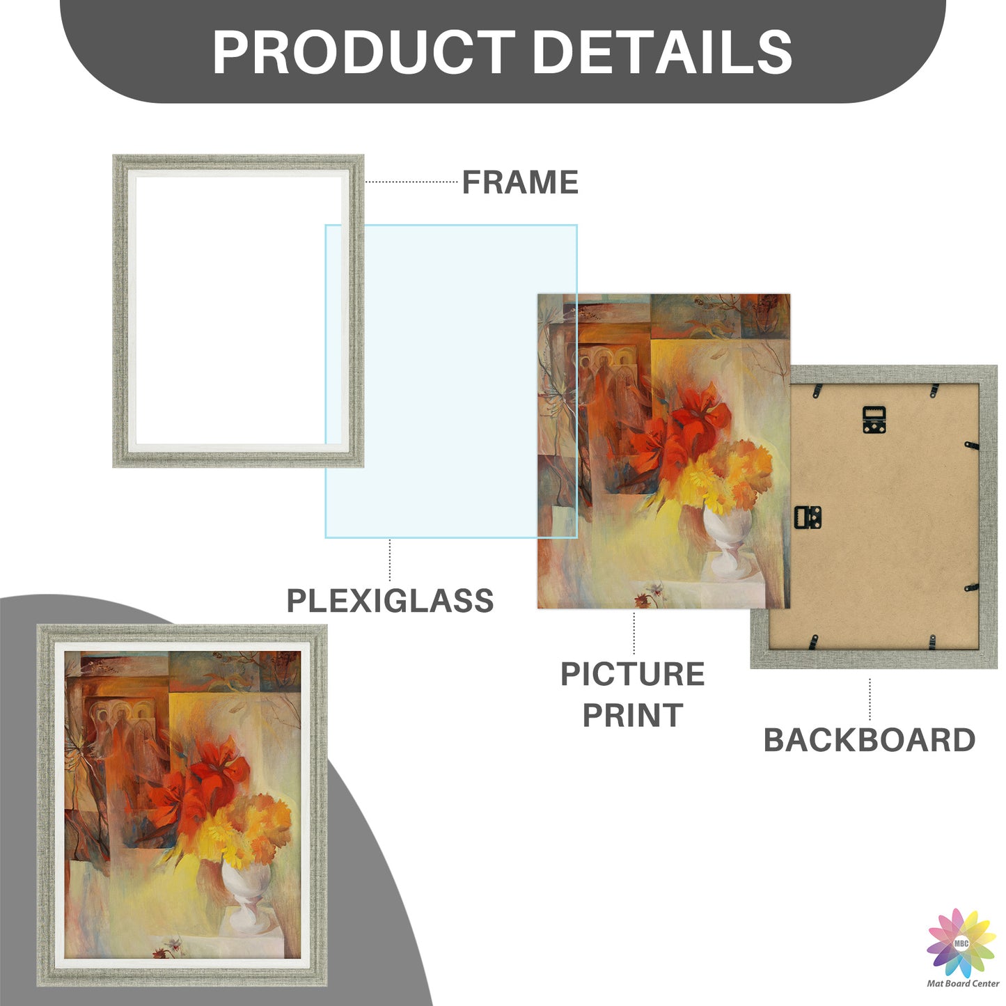 Clearance 11x14 Picture Frame with Plexiglass (12 Pcs Per Box)