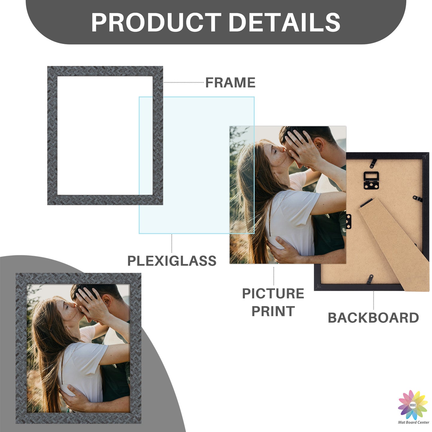 8x10 Picture Frame With Plexiglass (24 Pcs per Box)