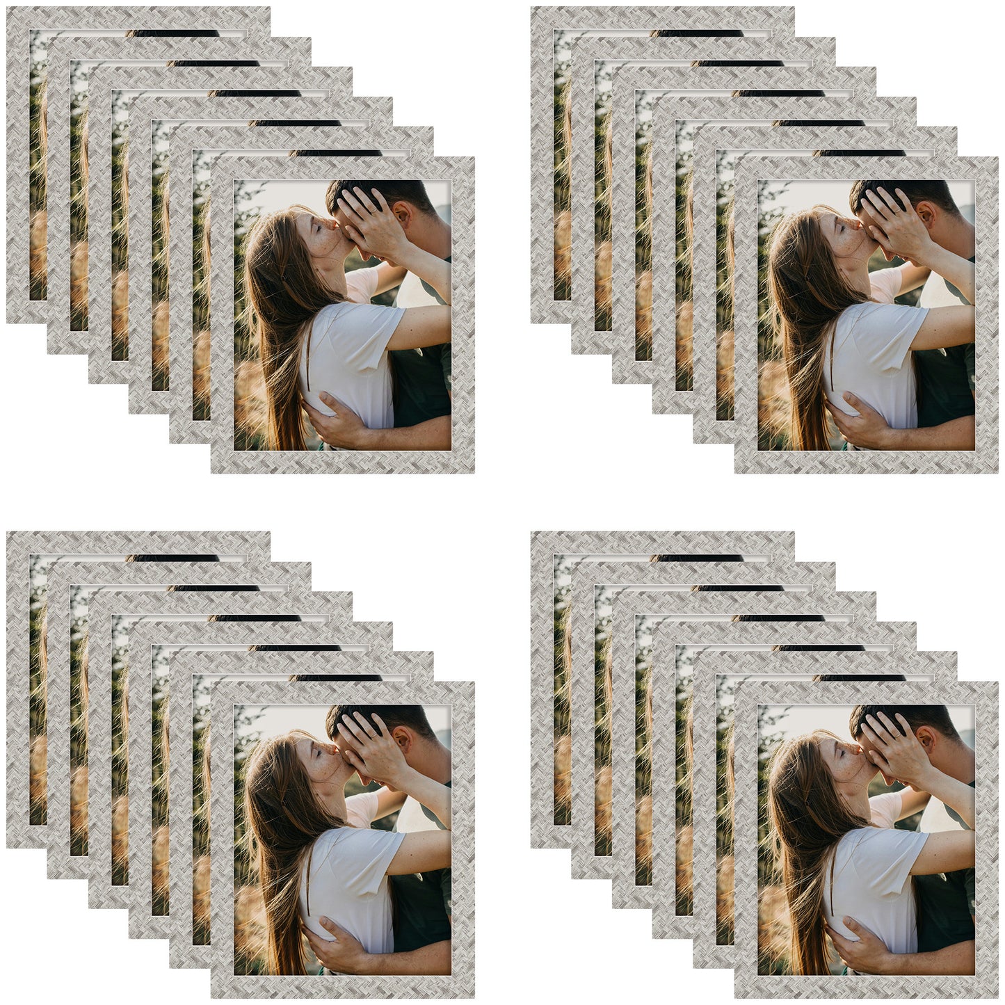 8x10 Picture Frame With Plexiglass (24 Pcs per Box) Grey