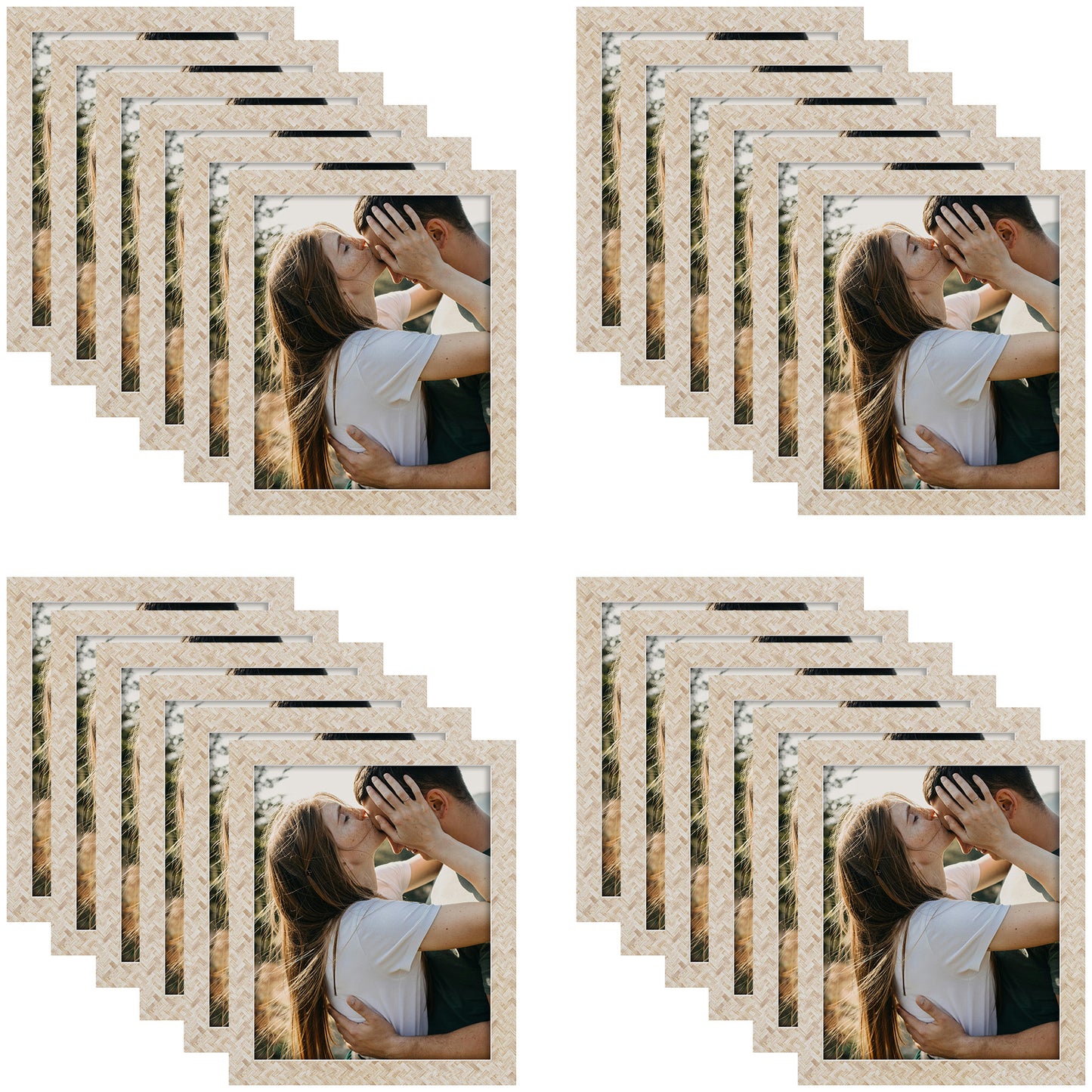 8x10 Picture Frame With Plexiglass (24 Pcs per Box) Beige