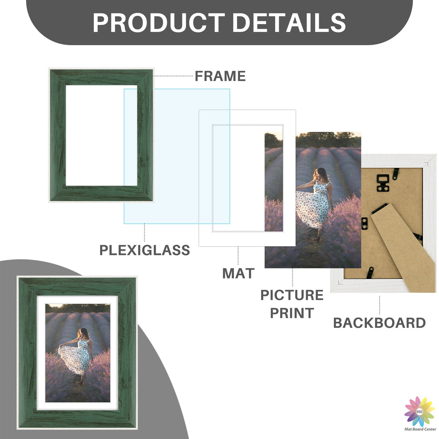 Clearance 5x7 Picture Frame for 4x6 Picture with Plexiglass (36 Pcs Per Box)