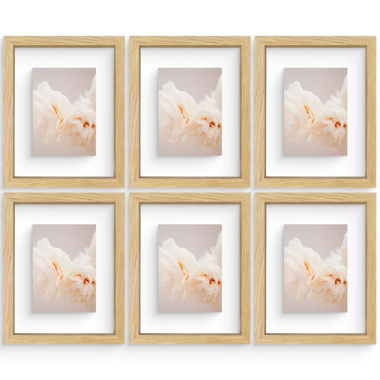 8.5x11 Floating Frame (6 Pcs Per Box) Natural Wood