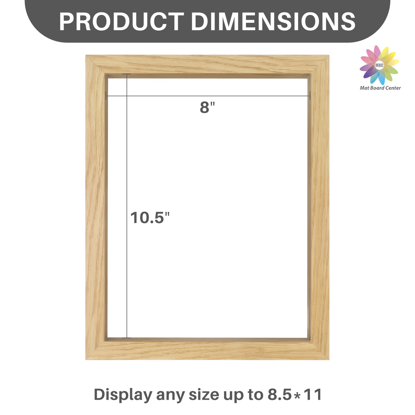 8.5x11 Floating Frame (6 Pcs Per Box)