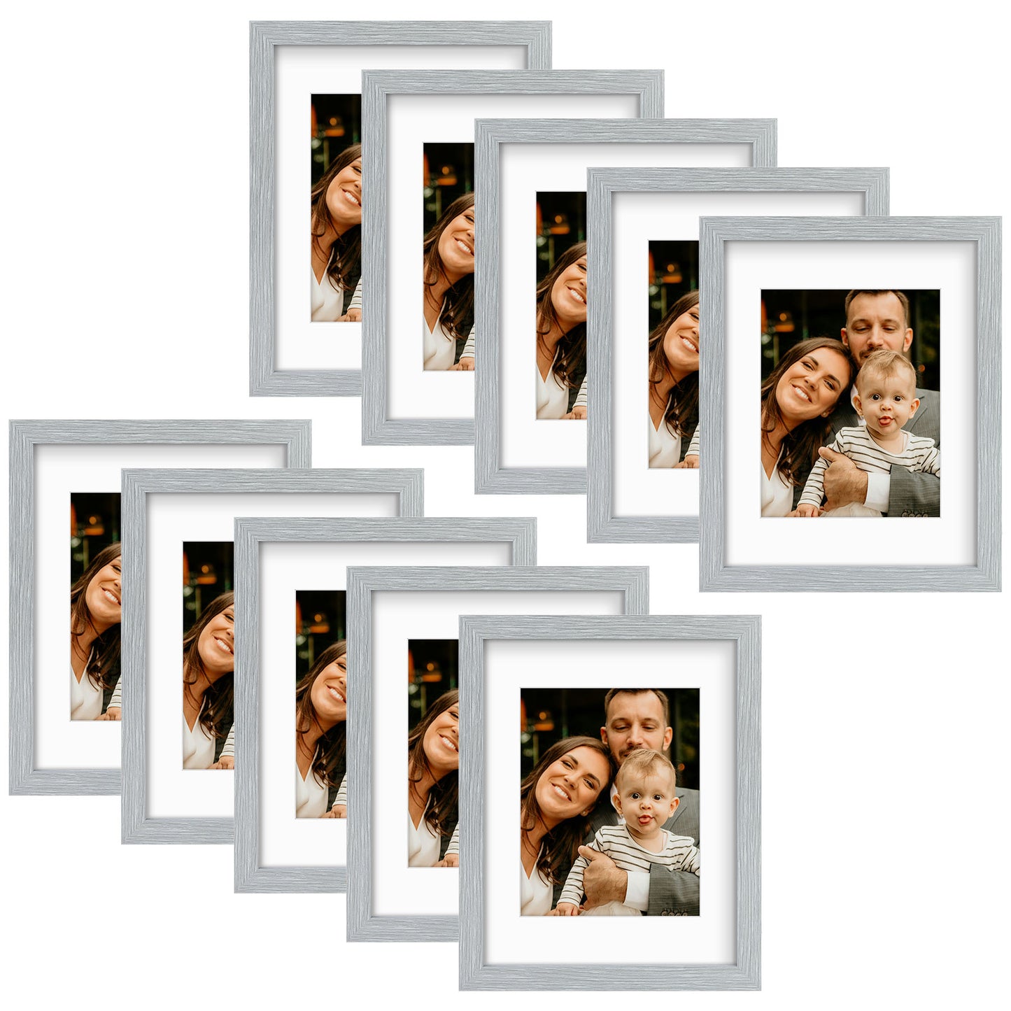 Clearance 11x14 Picture Frame With White Mat For 8x10 Photo (10 Pcs Per Box)