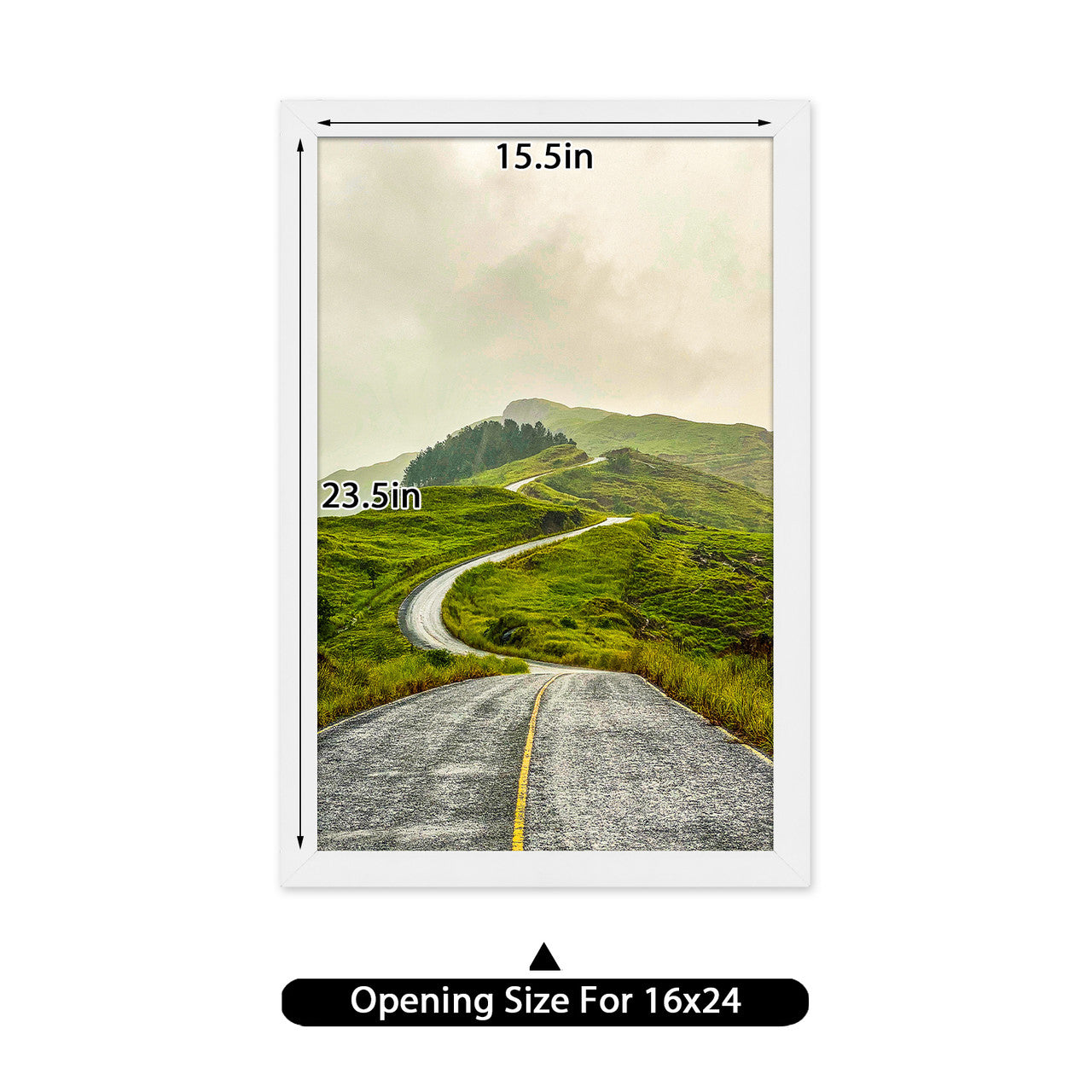 16X24 Poster Frames, Wood Frames Without Mat, Real Glass Included(4 Pcs per Box )