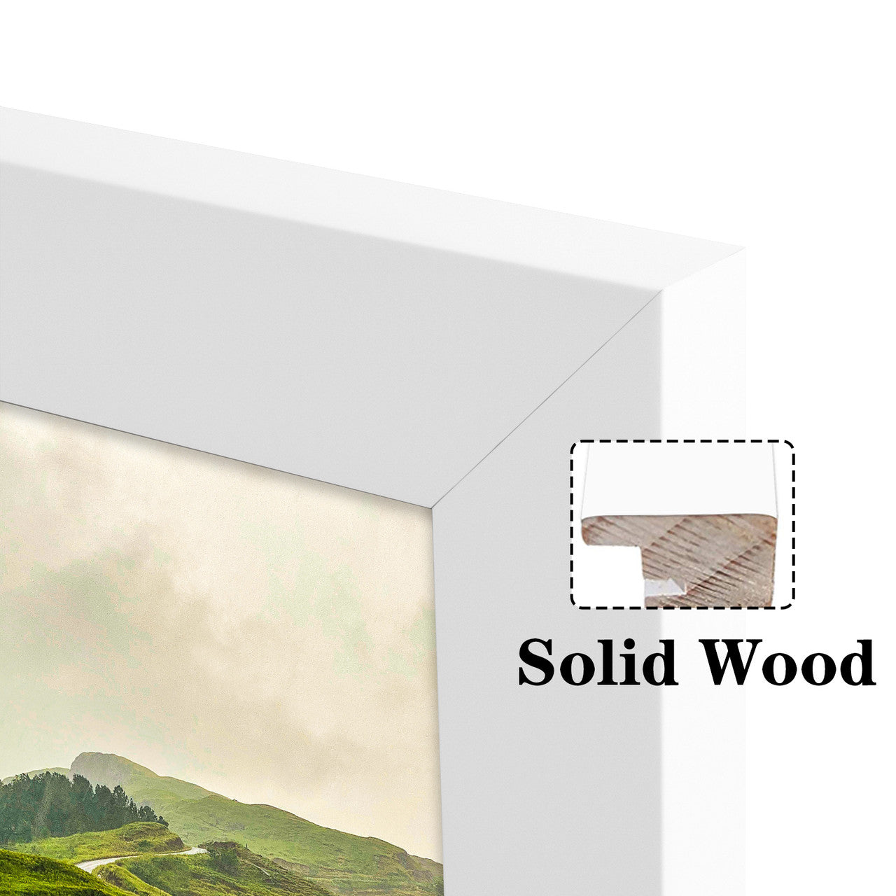 16X24 Poster Frames, Wood Frames Without Mat, Real Glass Included(4 Pcs per Box )