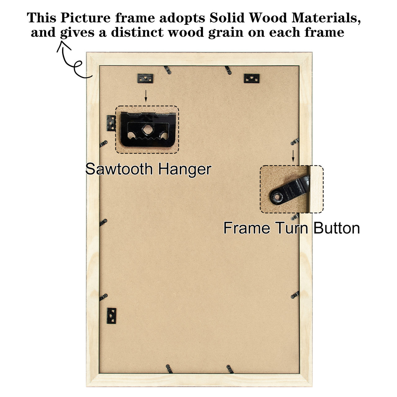 16X24 Poster Frames, Wood Frames Without Mat, Real Glass Included(4 Pcs per Box )