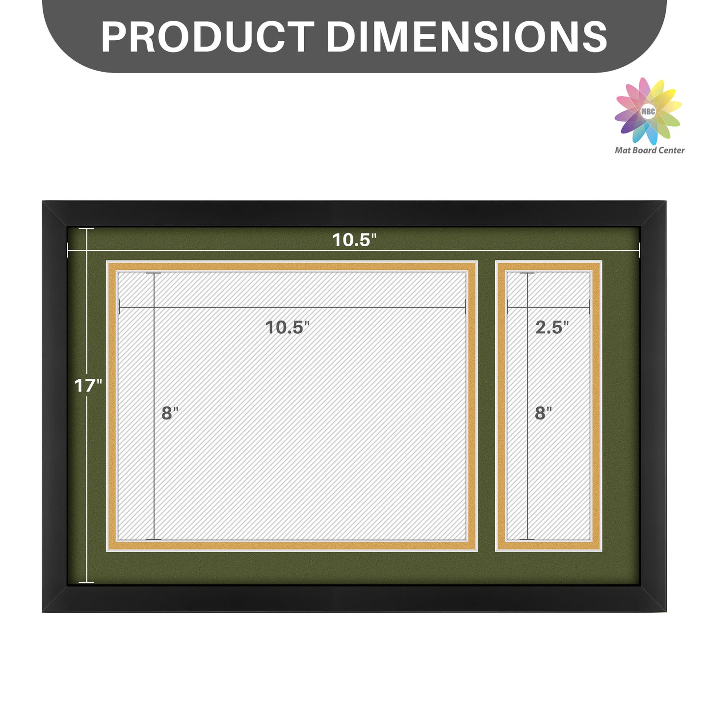 Clearance Diploma Tassel Shadow Box 11x17.5 Frame For 8.5x11 Document/Certificate with Double Mat and Real Glass Black (6 Pcs Per Box)