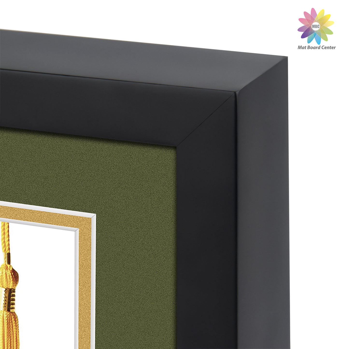 Clearance Diploma Tassel Shadow Box 11x17.5 Frame For 8.5x11 Document/Certificate with Double Mat and Real Glass Black (6 Pcs Per Box)