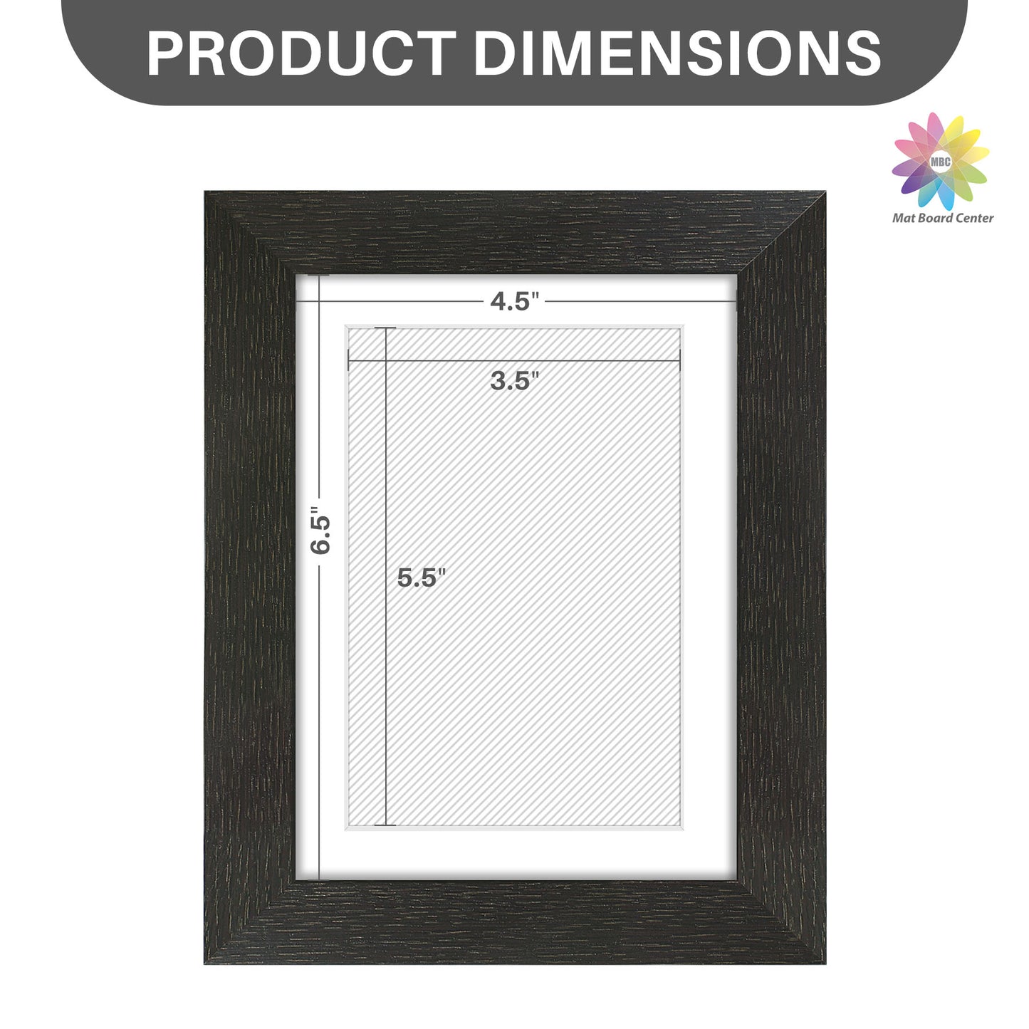 Clearance 5x7 Picture Frame for 4x6 Photo with White Mat and Plexiglass (8 Pcs Per Box)