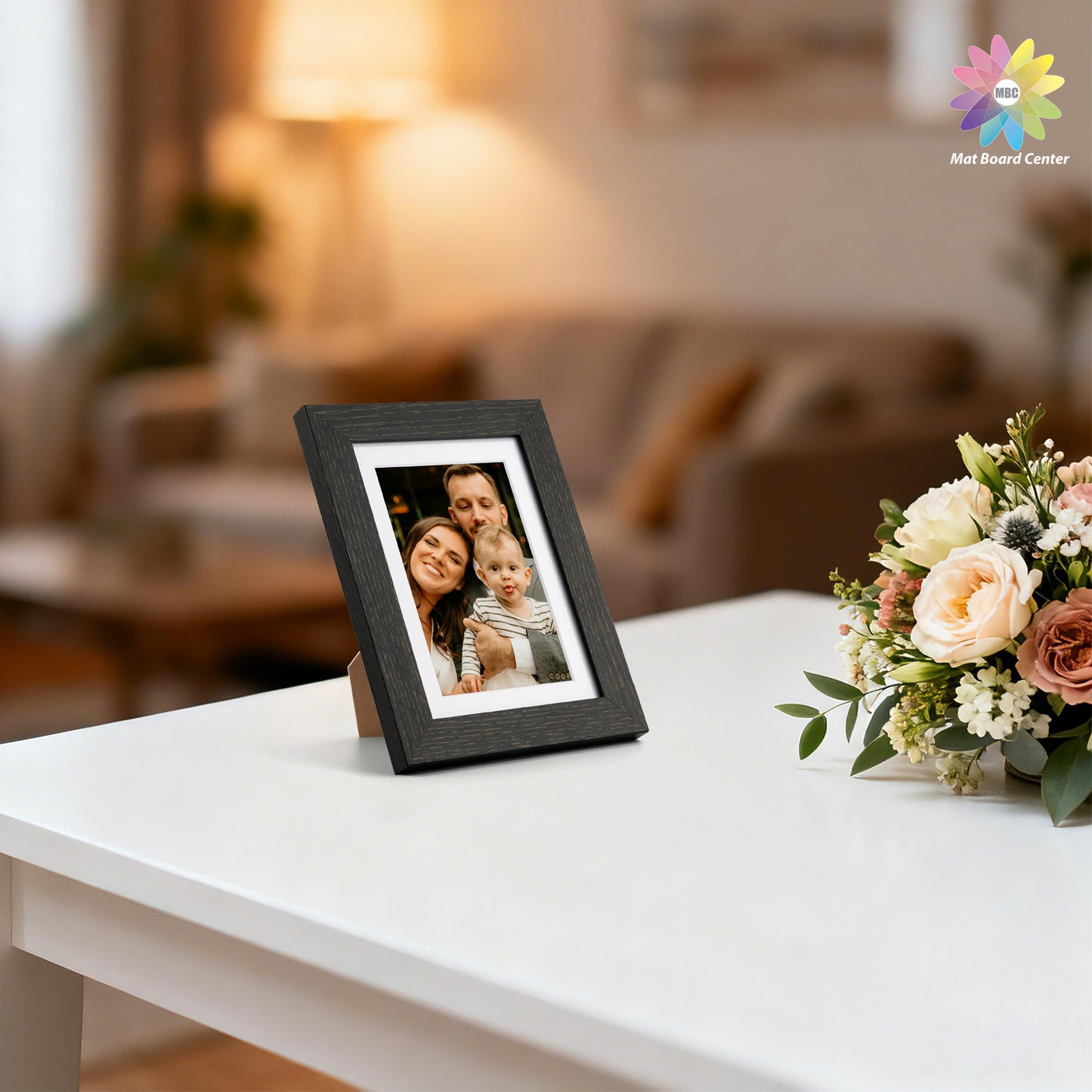 Clearance 5x7 Picture Frame for 4x6 Photo with White Mat and Plexiglass (8 Pcs Per Box)