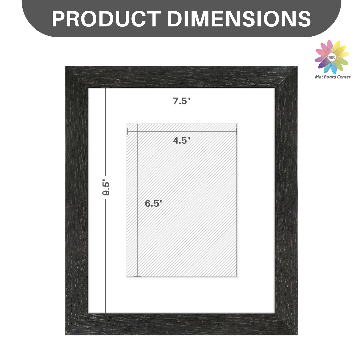 Clearance 8x10 Picture Frame for 5x7 Photo with White Mat and Plexiglass Mix Colors (8 Pcs Per Box)