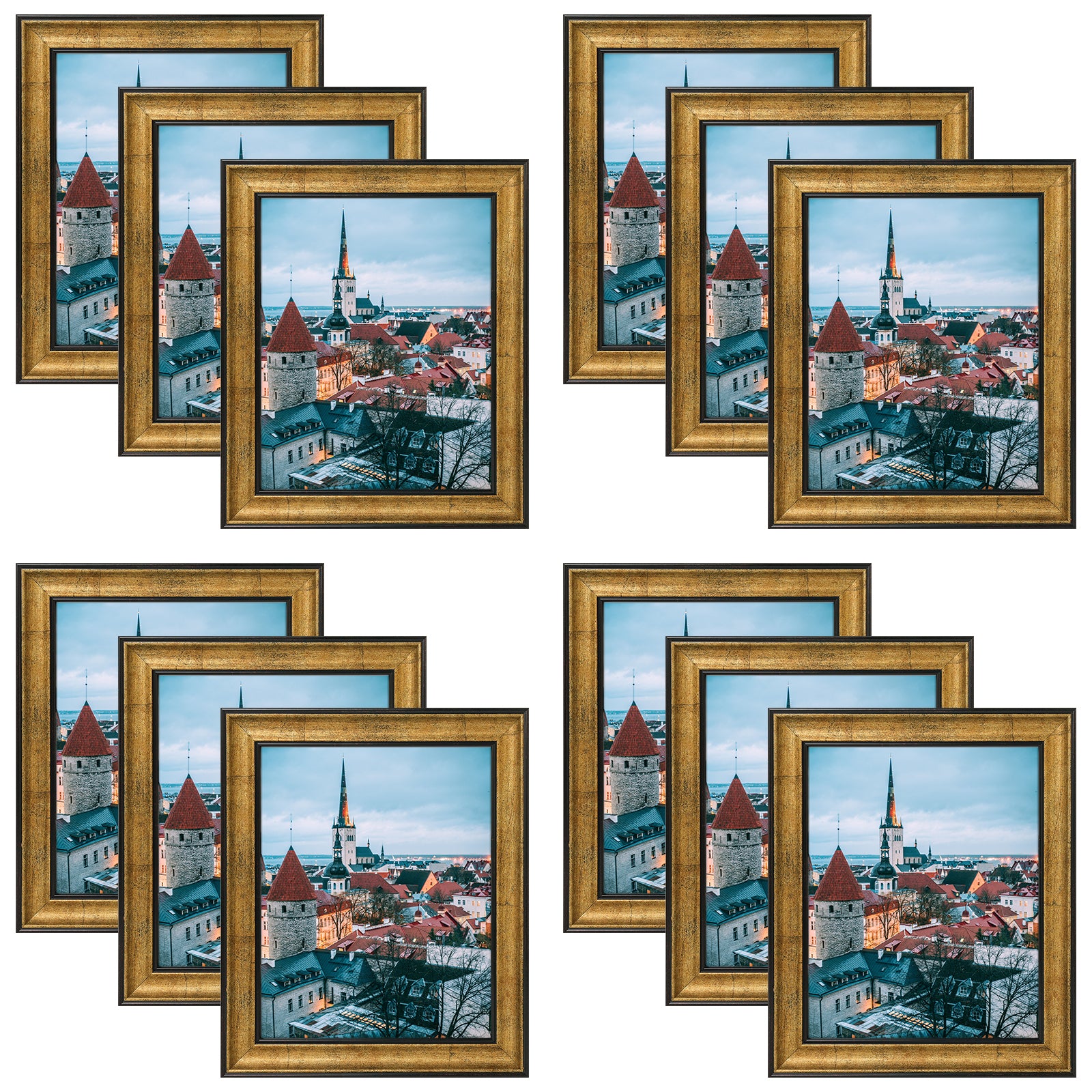 8x10 Picture Frame with Real Glass (12 Pcs Per Box)