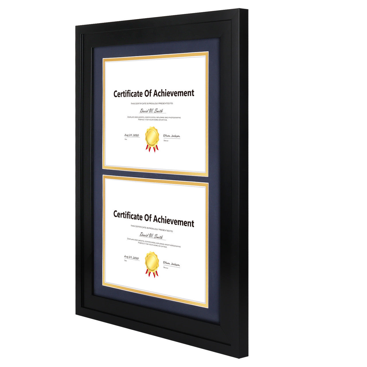 14X20 Double Diploma Frames, Wood Frames Display 8.5X11 Document/Certificate With Double Mat (6 Pcs per Box)