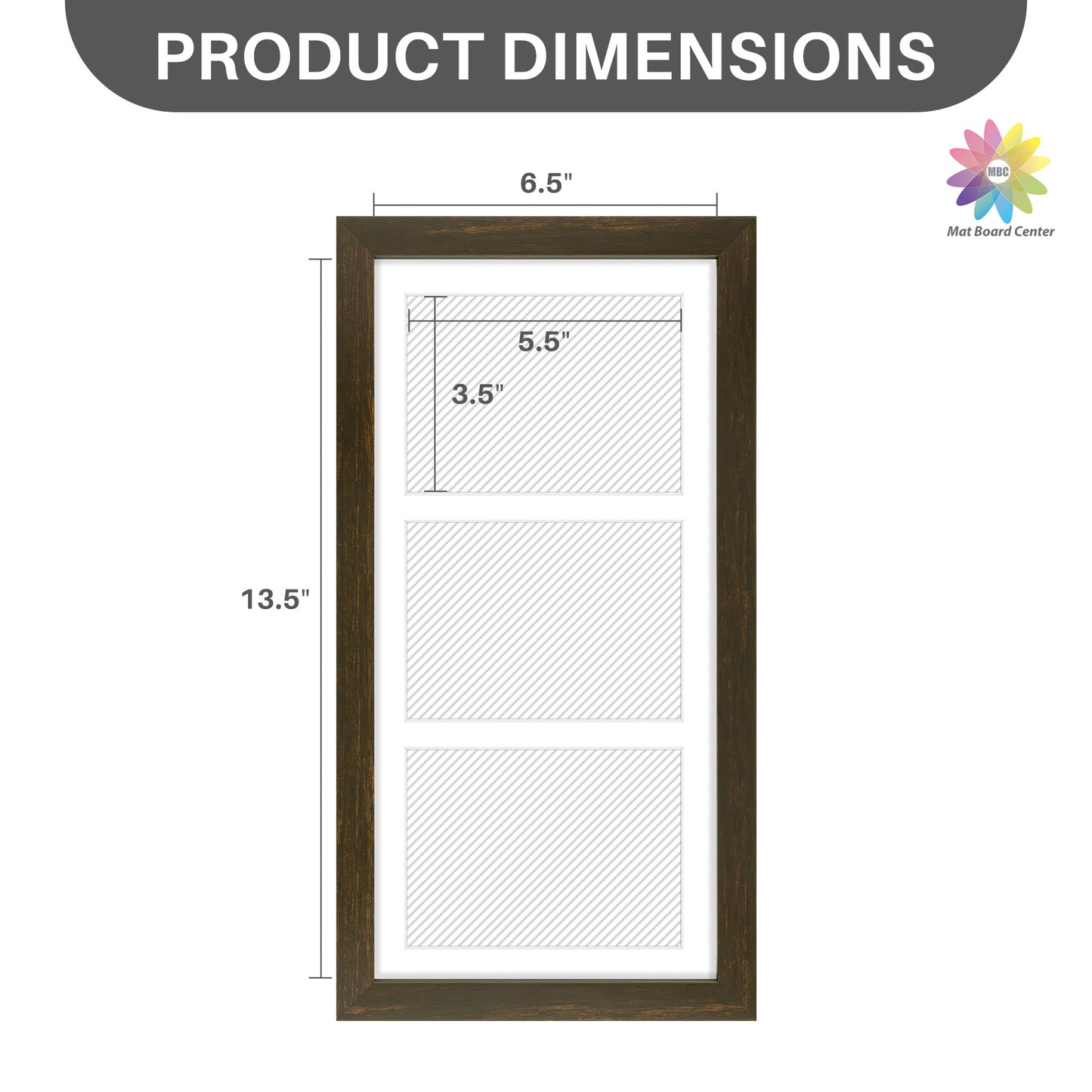 Clearance 7x14 Wood Frame Displays Three 4x6 Pictures (10 Pcs Per Box)