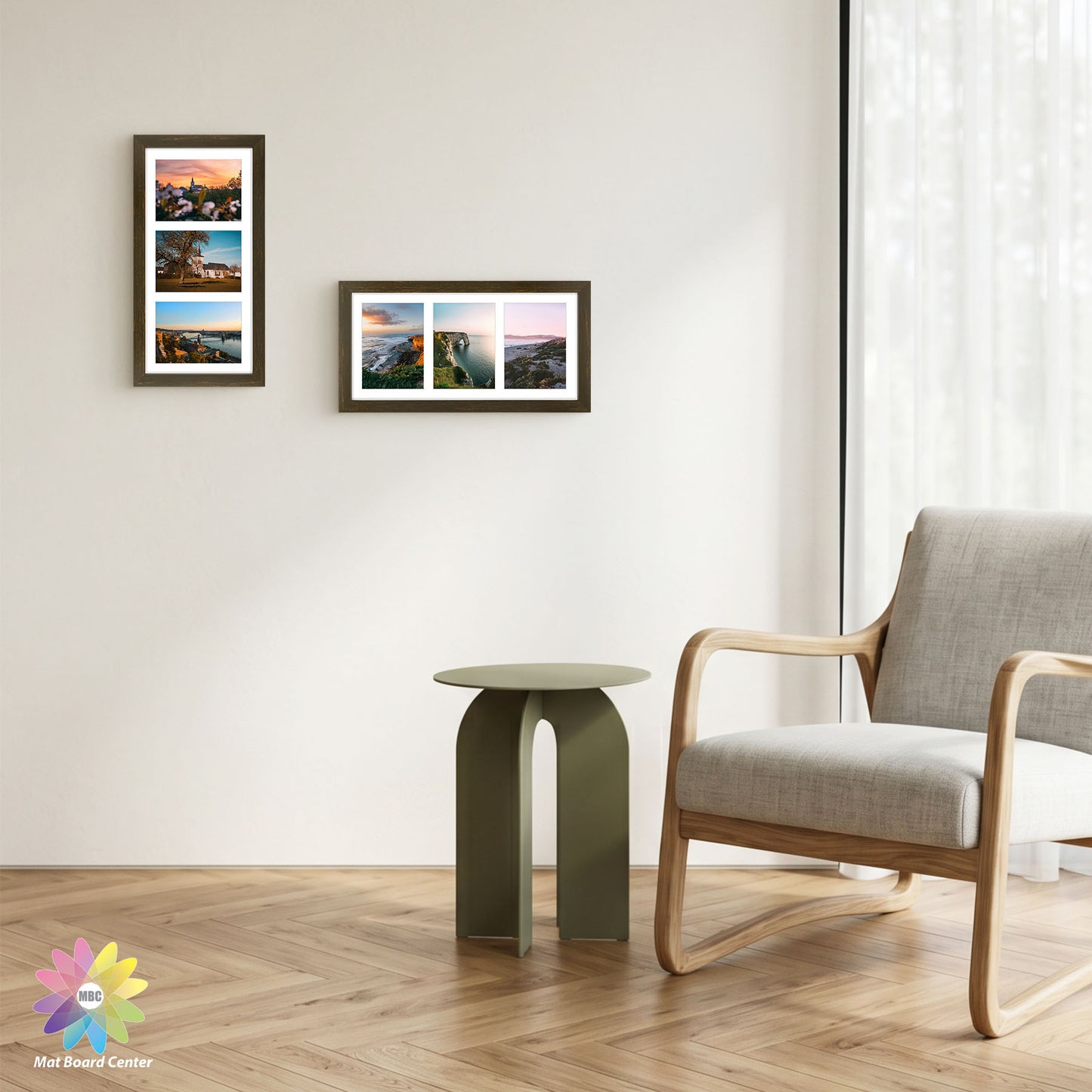 Clearance 7x14 Wood Frame Displays Three 4x6 Pictures (10 Pcs Per Box)