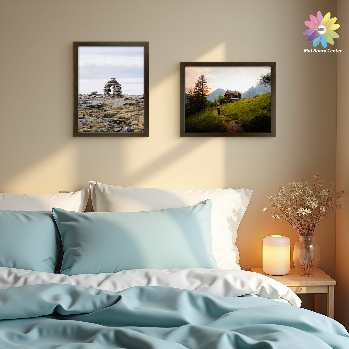 Clearance 11x14 Collage Picture Frame For Five 4x6 Pictures With White Mat and Real Glass Rustic Brown (10 Pcs Per Box)