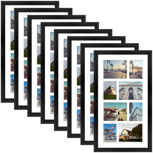 Clearance 10x18 Collage Picture Frame Displays Four 4x5 And Four 3x4 Photos(8 Pcs Per Box)