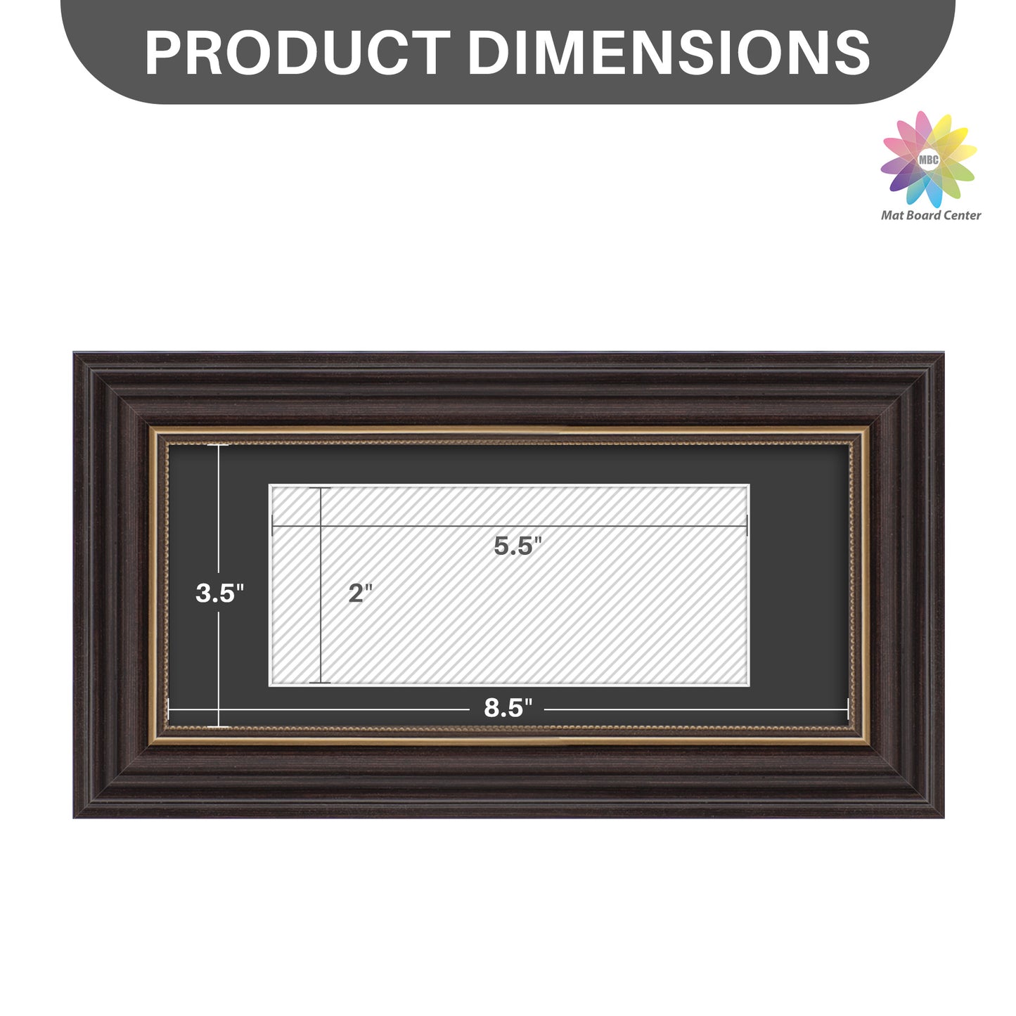 Dollar Bill Frame with Black Mat or Hold 4x9 Business License (10 Pcs Per Box)