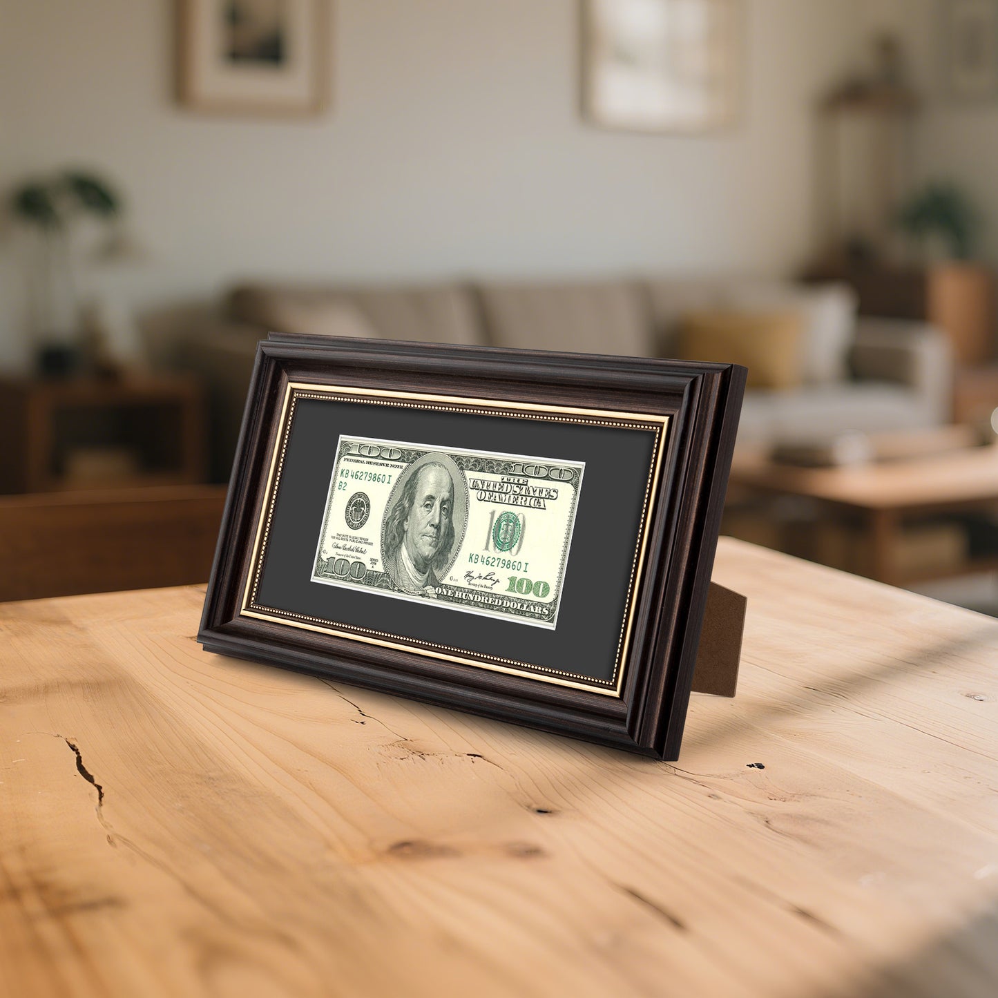 Dollar Bill Frame with Black Mat or Hold 4x9 Business License (10 Pcs Per Box)